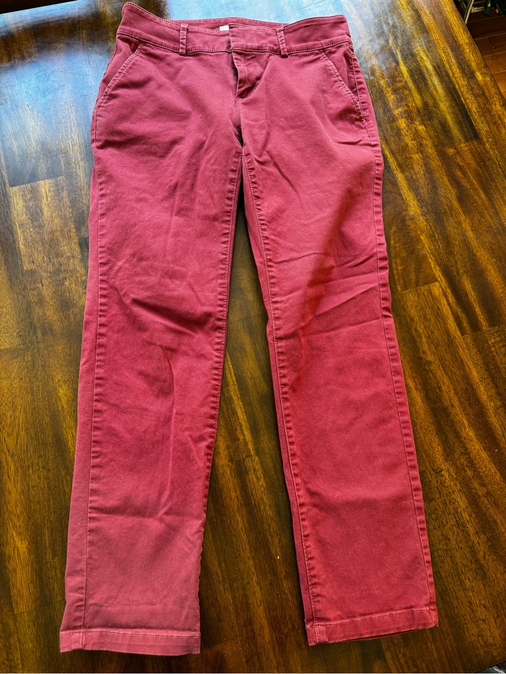 LOFT size 4 Straight Leg Women’s Jeans in Red